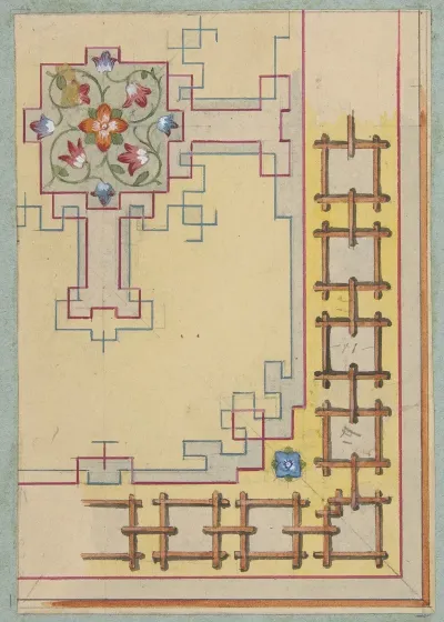 Partial Design For Ceiling Decorated In Chinese Motifs