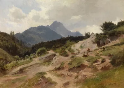Partie Aus Mittenwald Am Karwendelgebirge