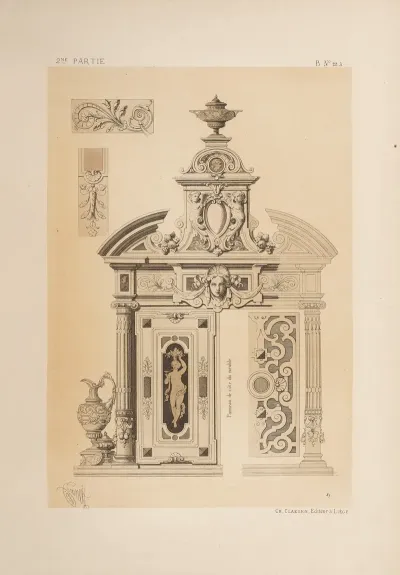 Partie Superieure Dun Meuble Genre Henri Ii