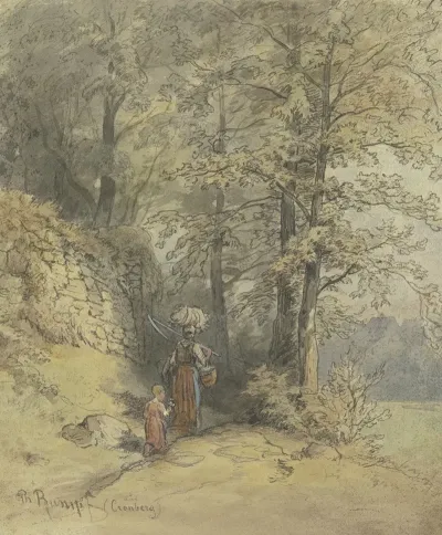 Partie Vom Weg Uber Die Eichen Unterhalb Des Philosophenwegs Im Tal Bei Kronberg
