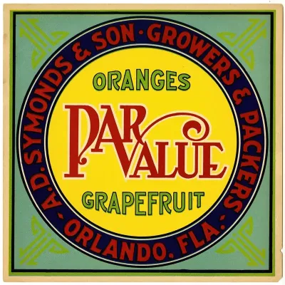 Parvalue Oranges And Grapefruit Label