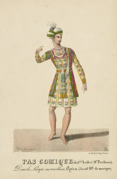 Pas Comique Du 1er Ballet Mr Ferdinand Dans La Lampe Merveilleuse Opera Acade Rle De Musique