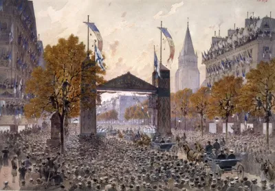 Passage Des Marins Russes Aux Boulevard Saint Germain 6eme Arrondissement Fetes Franco Russes A Paris Le 20 Octobre 1