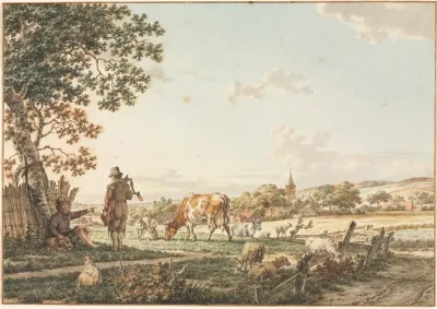 Pastoral Landscape With Village