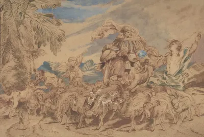 Pastoral Scene Shepherds And Their Flock
