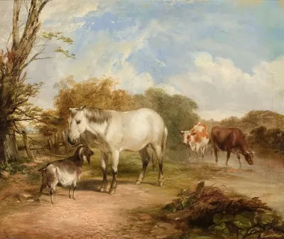 Pastoral Scene With Horse