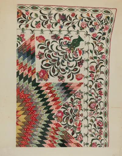 Patchwork And Applique Quilt 4
