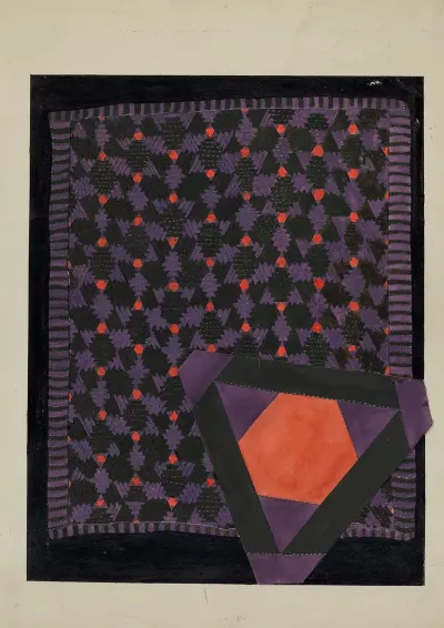 Patchwork Quilt And Detail