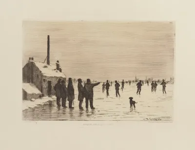 Patineurs Sur Le Lac Dannecy