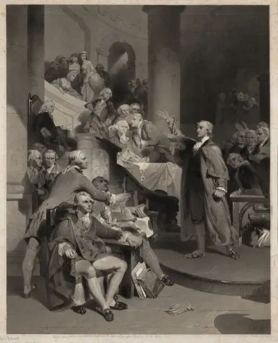 Patrick Henry Before The Virginia House Of Burgesses May 30 1765