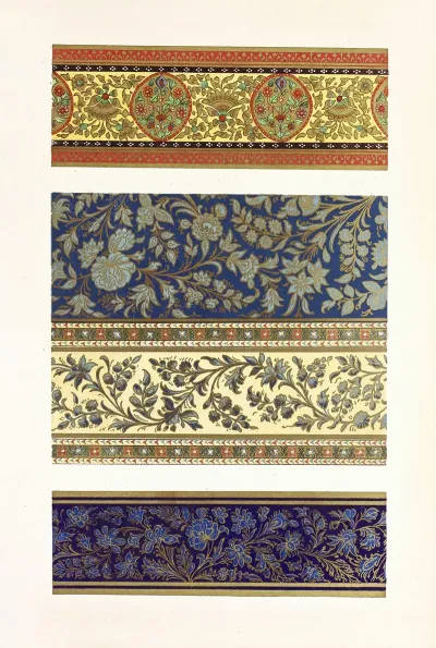 Patterns Of Indian Lacquered Work From Writing Boxes