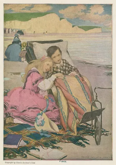 Paul Dombey And Florence On The Beach At Brighton