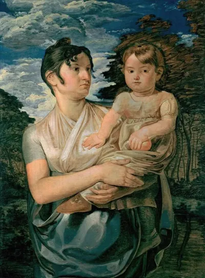 Pauline Runge With Her Two Year Old Son
