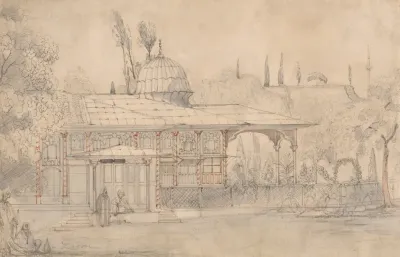 Pavilion Near A Mosque Recto