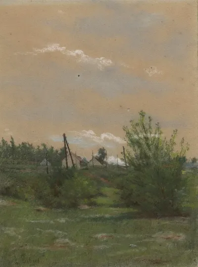 Paysage Arbore Avec Habitations