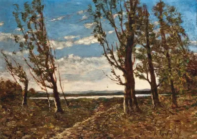 Paysage Au Coup De Vent