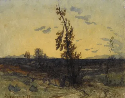 Paysage Au Crepuscule