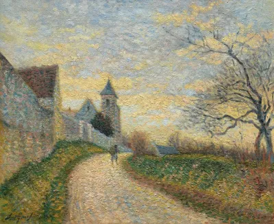 Paysage Aux Environs De Lagny Leglise De Conches
