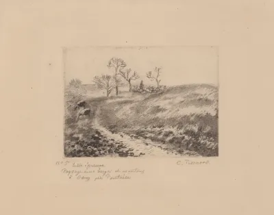 Paysage Avec Berger Et Moutons A Osny Pres Pontoise