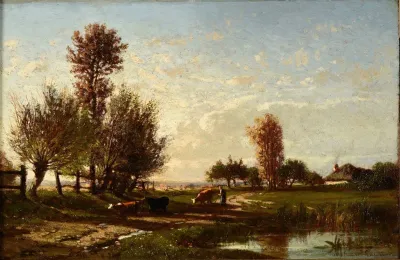 Paysage Avec Cours Deau 2