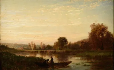 Paysage Avec Cours Deau 3