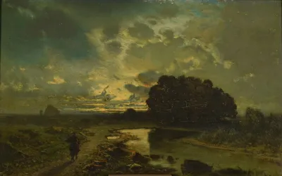 Paysage Avec Cours Deau