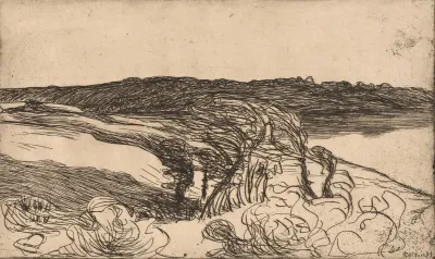 Paysage Avec Des Arbres Pres Dun Aber