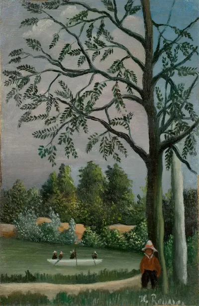 Paysage Avec Des Pecheurs