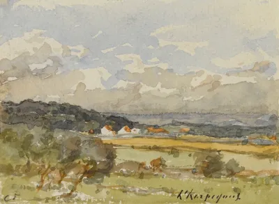 Paysage Avec Quelques Chaumieres