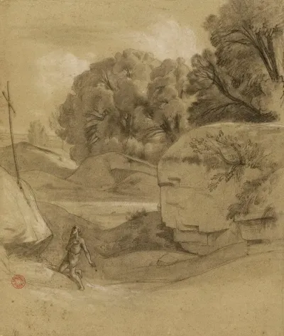 Paysage Avec Un Ermite