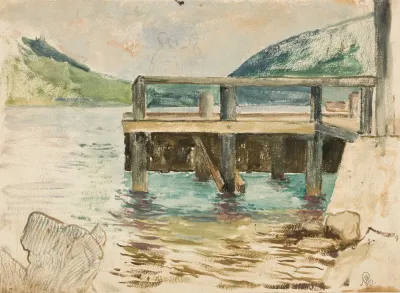 Paysage Avec Un Ponton