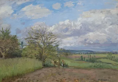 Paysage Avec Une Vachere 2
