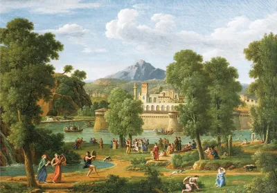 Paysage Classique Avec Des Personnages