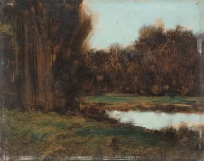 Paysage Dalsace Une Mare