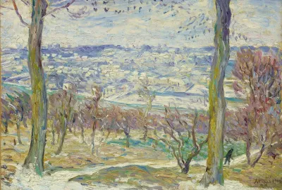Paysage De Neige Aux Environs De Paris
