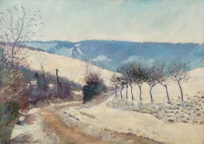 Paysage Effet De Neige Le Val Pres De Giverny