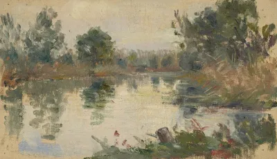 Paysage Lacustre Au Cours Deau 2