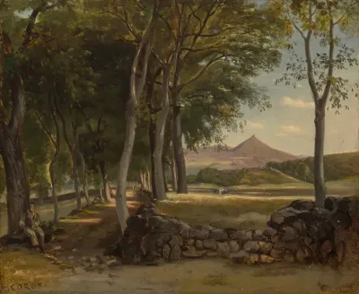 Paysage Montagneux Vu A Travers Les Arbres