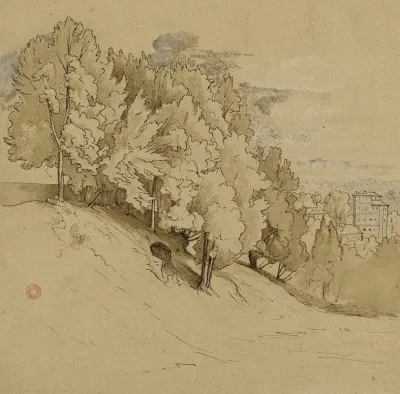 Paysage Vallonne Avec Constructions