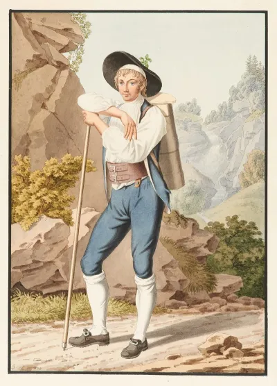Paysan De Meyringuen Dans La Vallee Doberhasli