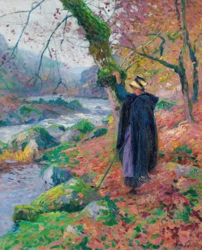Paysanne Au Bord De La Riviere