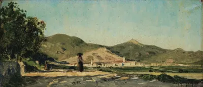 Paysanne Sur Un Chemin En Provence
