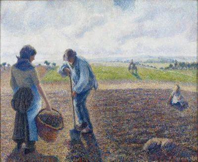 Paysans Dans Les Champs Eragny Peasants In The Fields Eragny