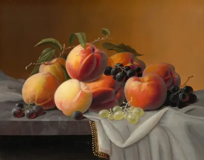 Peaches Grapes And Apples