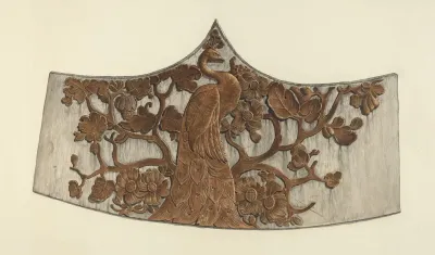 Peacock Stern Carving