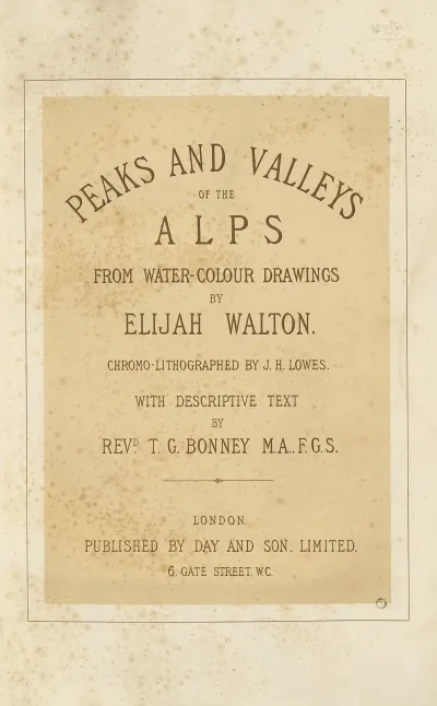 Peaks And Valleys Of The Alps Title Page