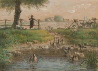Peasant Children At Goose Pond