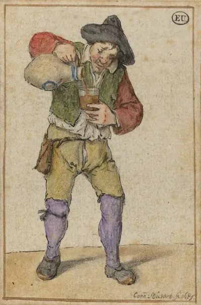 Peasant Filling A Glass