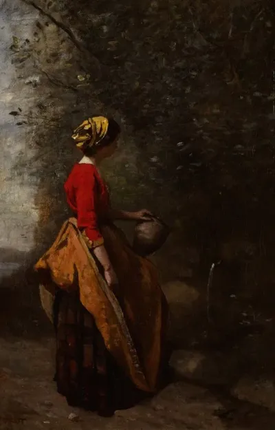 Peasant Girl At The Spring