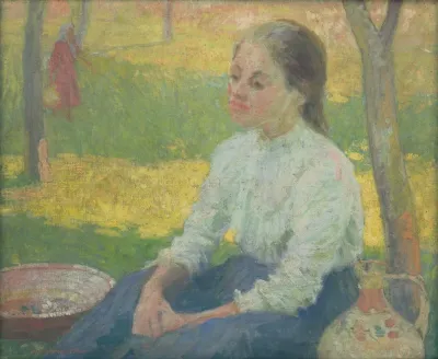 Peasant Girl In A Garden